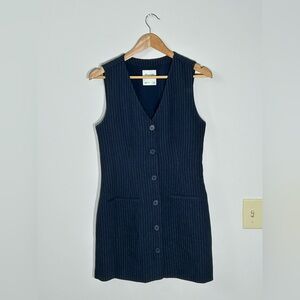 Abercrombie & Fitch Dark Blue Pinstripe Mini Dress